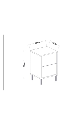 Table de chevet Imaj - 40 x 60 x 35 cm