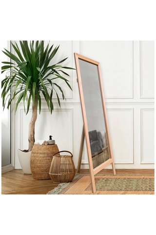 Miroir en bois Cheval - 45 x 145 cm - Naturel