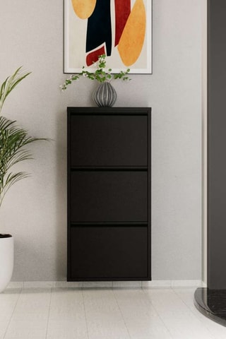 Meuble à chaussures 3 abattants - 50 x 103 x 15 cm