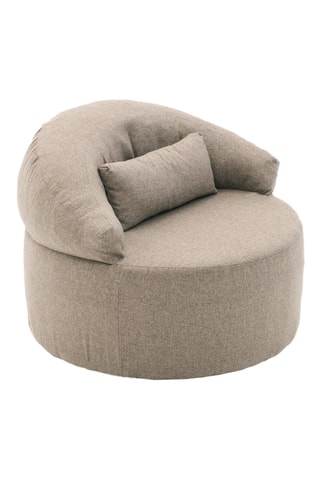 Fauteuil en bois - Marron chiné - En polyester