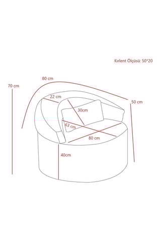 Fauteuil en bois - Ecru - En polyester