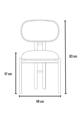 2 chaises - 48 x 83 x 47 cm