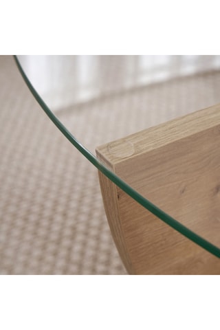 Table basse en verre - 90 x 30 x 90 cm