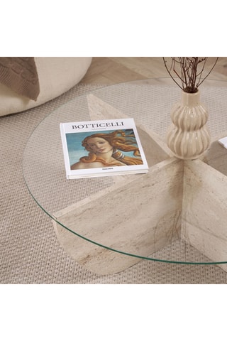 Table basse en verre - 90 x 30 x 90 cm