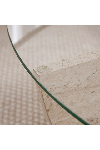 Table basse en verre - 90 x 30 x 90 cm