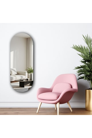 Miroir - 52 x 135 cm - Gris clair