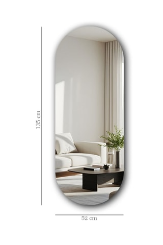 Miroir - 52 x 135 cm - Gris clair