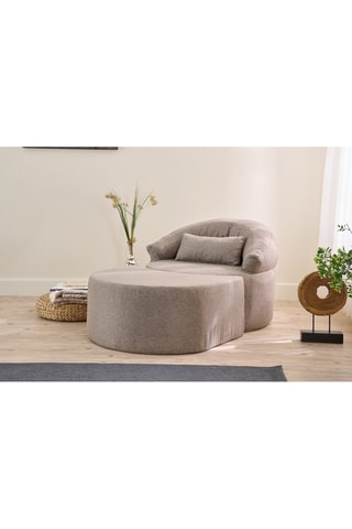 Fauteuil 2-en-1 convertible - Marron - En polyester