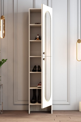Meuble à chaussures 1 porte - 45 x 200,6 x 37 cm