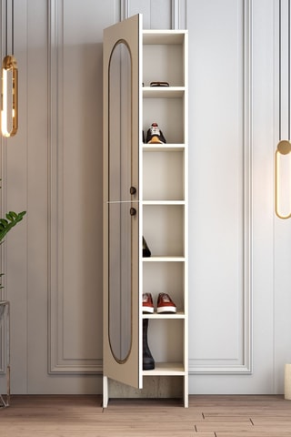 Meuble à chaussures 1 porte - 45 x 200,6 x 37 cm