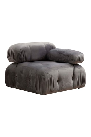 Canapé - Gris - 3 places - Tissu velours