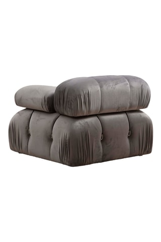 Canapé - Gris - 3 places - Tissu velours