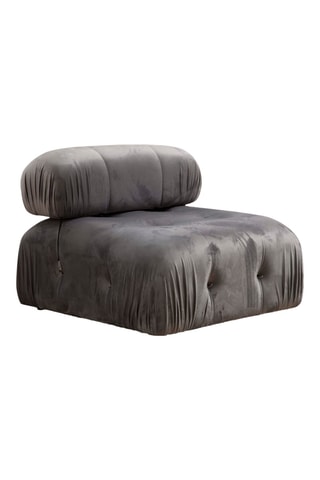 Canapé - Gris - 3 places - Tissu velours