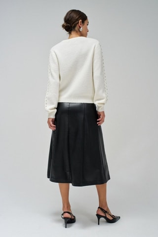 Pull regular en laine et mérinos - Blanc