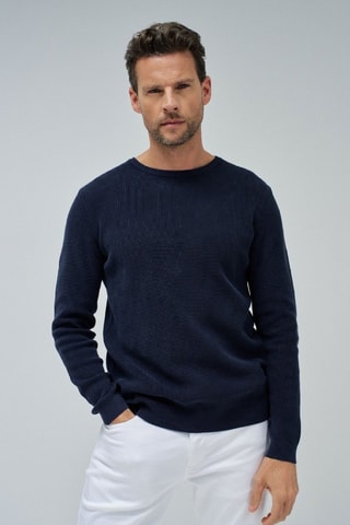 Pull regular - Bleu marine