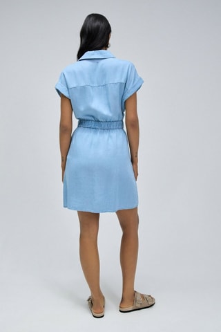 Robe chemise en jean - Bleu clair