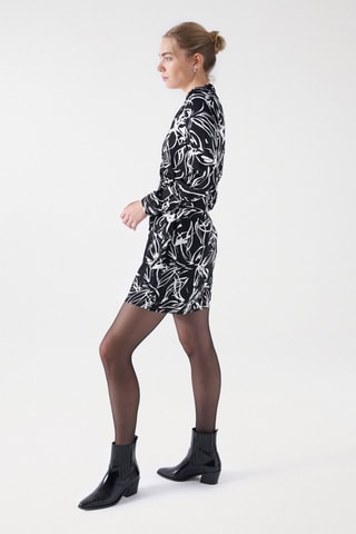 Robe portefeuille regular - Noir