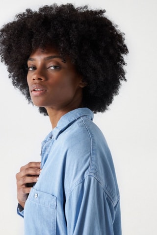 Chemisier en jean - Bleu