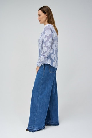 Chemisier regular - Bleu et blanc