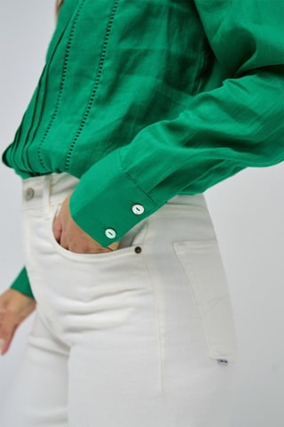 Chemise regular en ramie - Vert