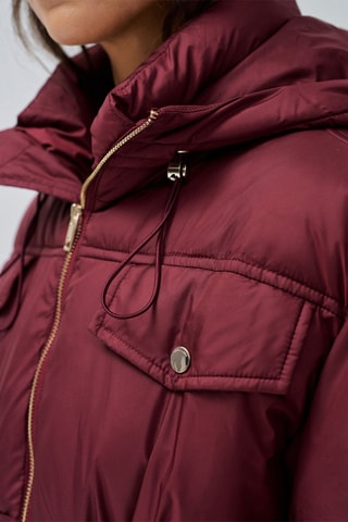Doudoune regular à capuche - Bordeaux