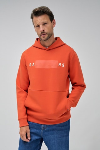 Sweat regular à capuche - Orange