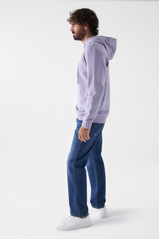 Sweat regular à capuche - Lilas