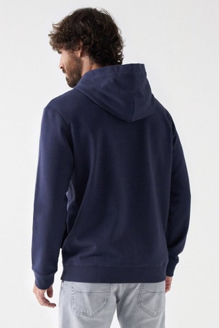 Sweat regular à capuche - Bleu