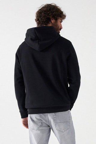 Sweat regular à capuche - Noir