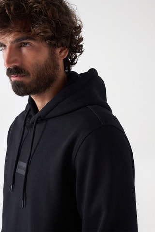 Sweat regular à capuche - Noir