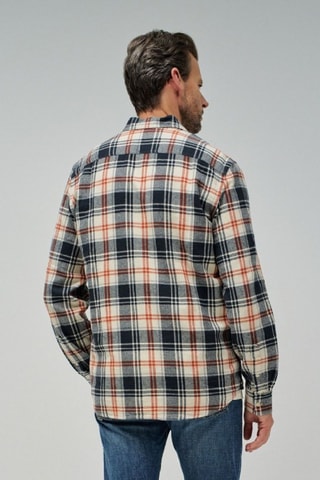 Chemise regular - Beige et bleu