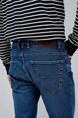 Pantalon regular - Bleu