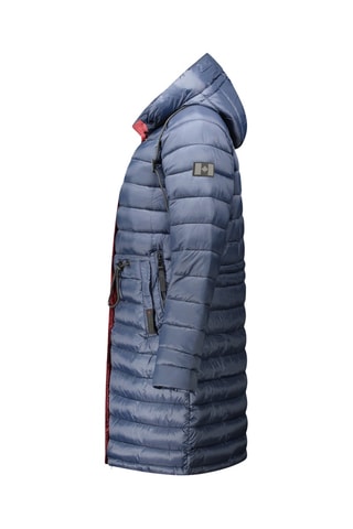 Lange Gewatteerde Jas Batigeak - Marineblauw