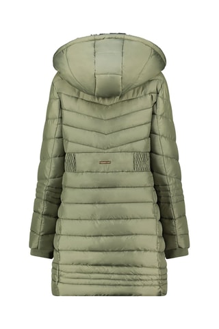 Lange Gewatteerde Jas - Kaki