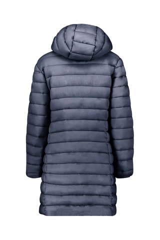 Lange Gewatteerde Jas met Capuchon Akitaleak - Marineblauw