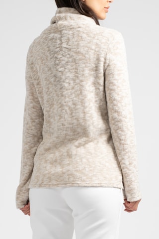 Velours Sweater met Capuchon Deary - Gemêleerd Beige