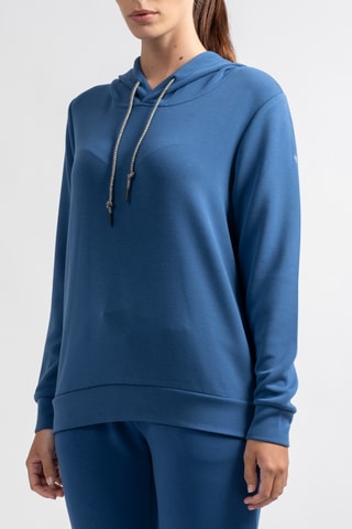 Sweater met Capuchon Dlouty - Petrolblauw