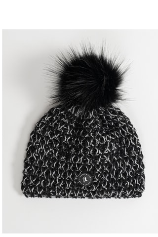 Muts met Pompon Janee - Zwart