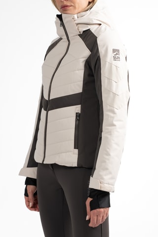 Gewatteerde Ski-jas met Capuchon Karli - Lichtbeige