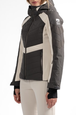 Gewatteerde Ski-jas met Capuchon Karli - Zwart