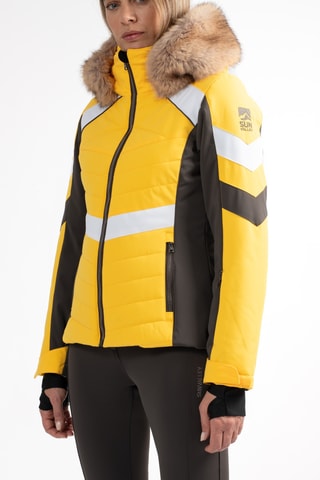 Gewatteerde Ski-jas met Capuchon Kirlia - Geel
