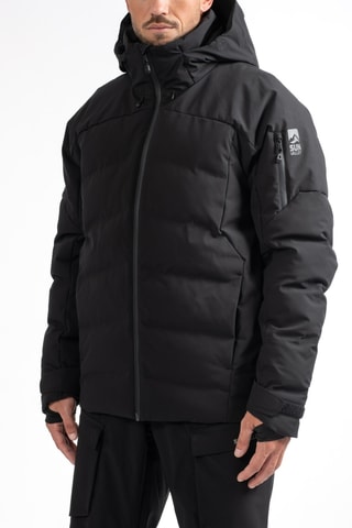 Gewatteerde Ski-jas met Capuchon Downhill - Zwart