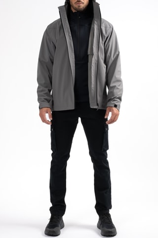 Jasje met Capuchon Softshell Dropp - Grijs