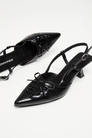 Zapatos con brillo de tacón - Negro