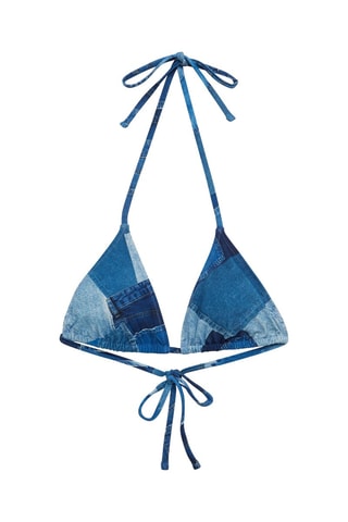 Sujetador de bikini con relleno - Azul marino