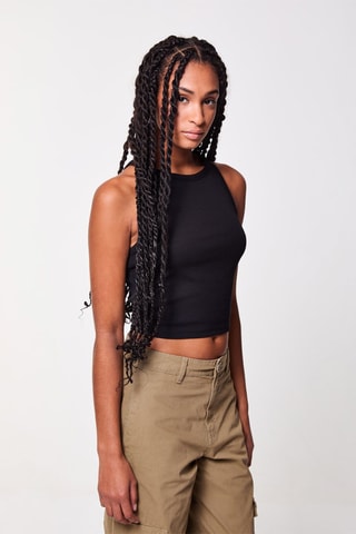 Camiseta de tirantes corta - Negro