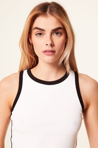 Camiseta de tirantes - Blanco y negro