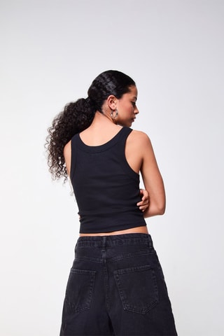 Camiseta de tirantes corta - Negro