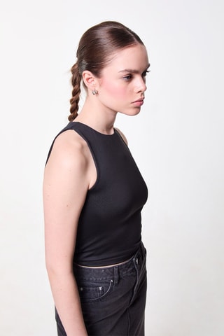 Camiseta de tirantes corta - Negro