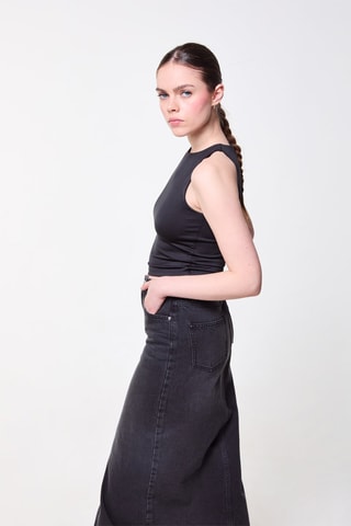 Camiseta de tirantes corta - Negro